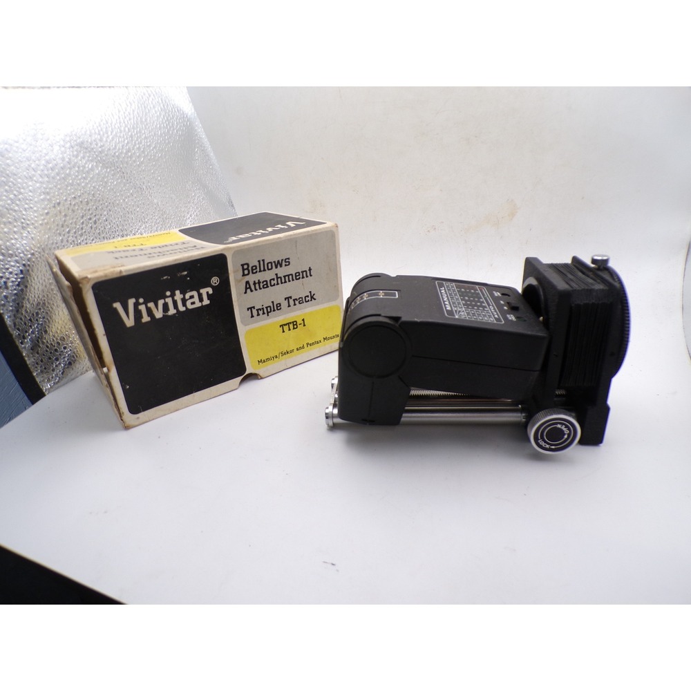 Vivitar TTB-1 Triple Track Bellows Attachment Mamiya Sekor Pentax Mount Boxed